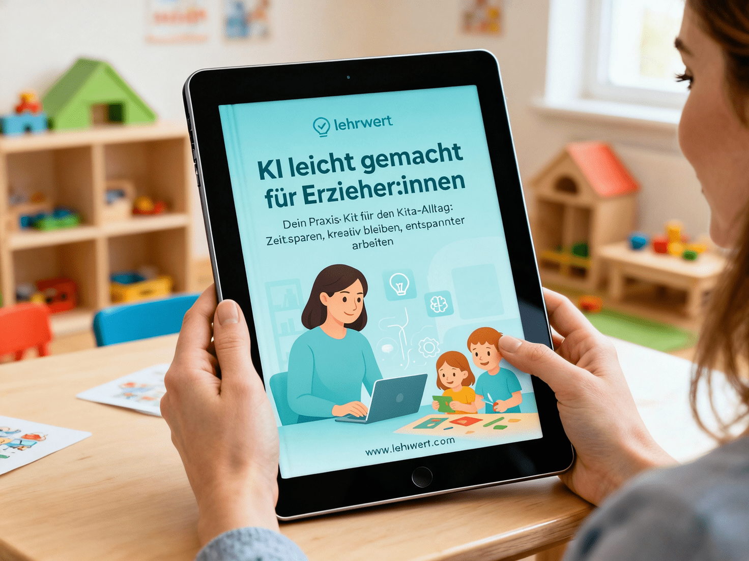 E-Book Mockup - KI leicht gemacht für Erzieher:innen